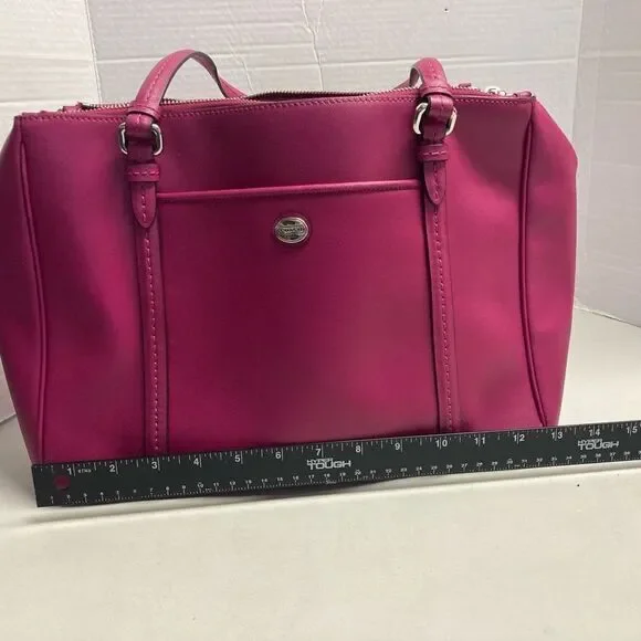 COACH Women’s Peyton Saffinao Dark‎ Pink Handbag Tote Shoulder Bag Size 13X5X9.5